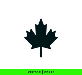 Maple leaf icon vector logo design template