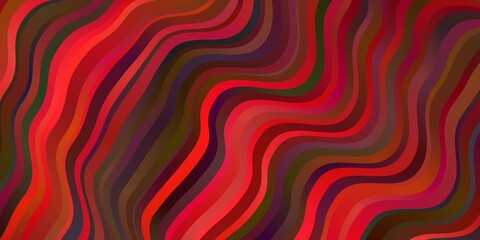 Dark Red vector pattern with wry lines.