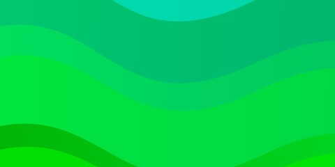 Light Green vector background with lines. Colorful abstract illustration with gradient curves. Best design for your posters, banners.