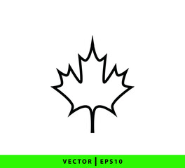 Maple leaf icon vector logo design template