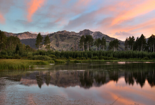 Willow Lake in the Wasatch Mountains of Utah.