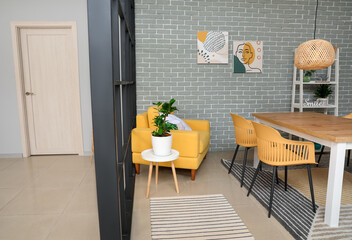 Interior of modern stylish dining room