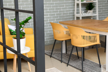 Interior of modern stylish dining room