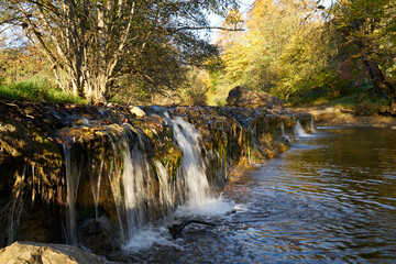 Image of a threshold on a mountain river.