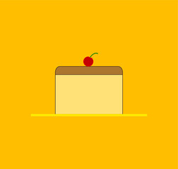 typical french dessert. illustration for web and mobile design.