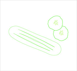 cucumber vegetable. illustration for web and mobile design.