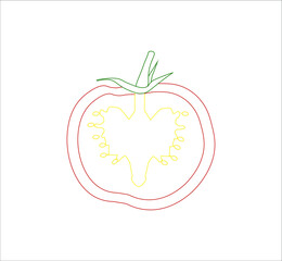 vegetable tomato. illustration for web and mobile design.