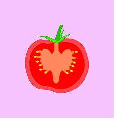 vegetable tomato. illustration for web and mobile design.