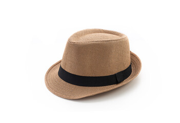 vintage hat on white background