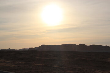 sunset in the mountains