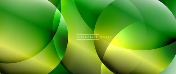 Circle modern geometric abstract background with liquid gradients