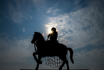 statue of raja surajmal with sunstar sitting on horse