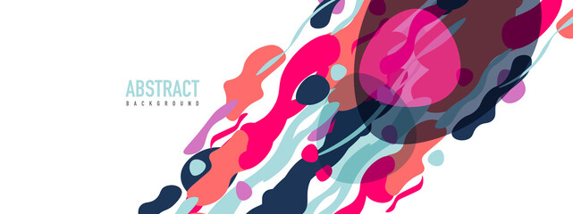 Trendy liquid style shapes abstract design, dynamic vector background for placards, brochures, posters, web landing pages, covers or banners