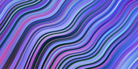 Obraz premium Dark Pink, Blue vector pattern with curves. Colorful illustration, which consists of curves. Best design for your ad, poster, banner.