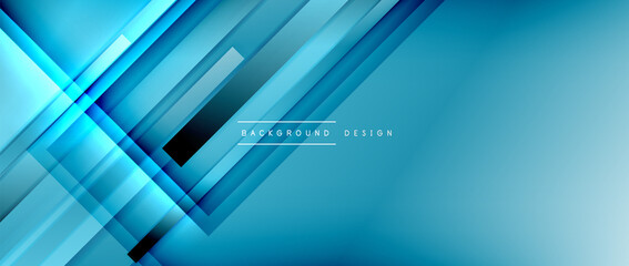 Dynamic lines on fluid color gradient. Trendy geometric abstract background for your text, logo or graphics