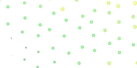 Light green, yellow vector texture with disease symbols.