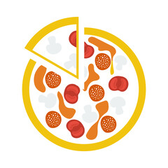 Pizza On Plate Icon