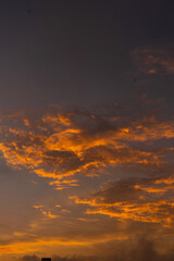 red sky at sunset
