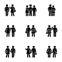 Education Glyph Vector Icons 