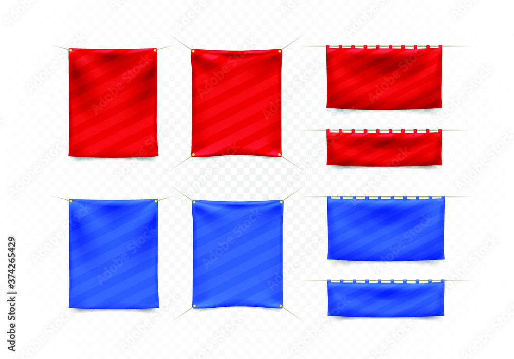 Poster realistic 3d banner with folds on white background . isolated vector elements
