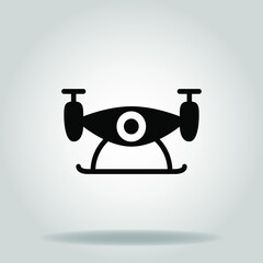 Logo or symbol of drone icon with black fill style
