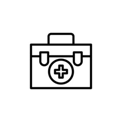 first aid box icon design black