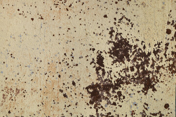 abstract corroded old paint on metal walls The wall is cracked with old paint, Rusty on old metal...