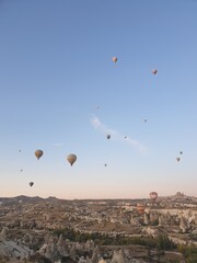 hot air balloon over cappadocia turkey