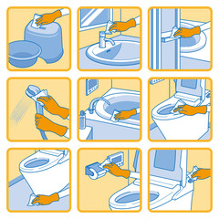 除菌をするイラスト　コロナウイルス防止　感染予防 © keko-ka