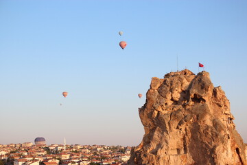 Fototapeta na wymiar hot air balloon over cappadocia turkey