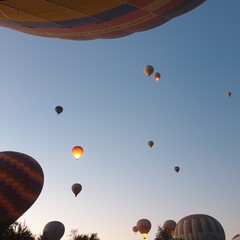 hot air balloon in flight