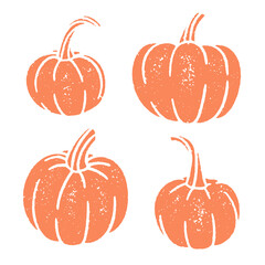 Set of pumpkin stamps