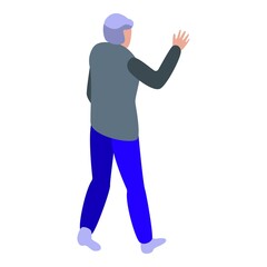 Nursing home visitor icon. Isometric of nursing home visitor vector icon for web design isolated on white background