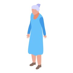 Nursing home grandmother icon. Isometric of nursing home grandmother vector icon for web design isolated on white background