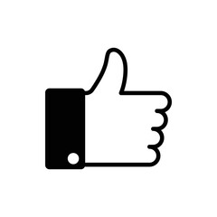facebook like icon vector. Thumbs up icon.