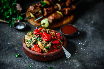 herbed Grilled vegetables salad