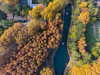 Hubei Wuhan Liberation Park late autumn scenery