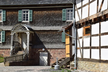Traditionelle hessische Hausfassade