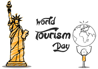 World tourism day series.vector illustration.