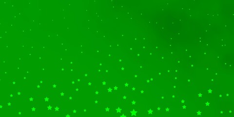 Dark Green vector layout with bright stars. Decorative illustration with stars on abstract template. Theme for cell phones.