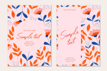 set of abstract vector banners