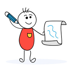 
A design of drawing paper, vector of sketching paper in editable style 

