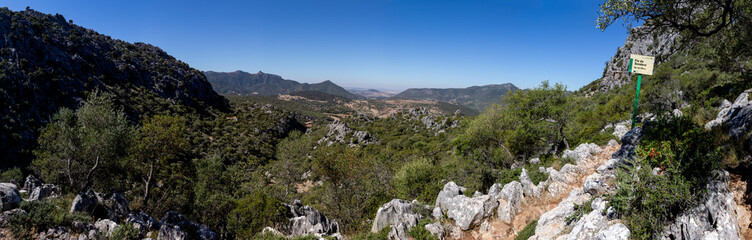Mediterranean landscape in the Sierra de Grazalema, Andalusia, Spain.