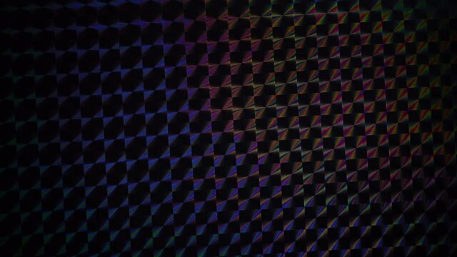 Modern beautiful holographic background in 80"s style. Trendy design of webpunk and vaporwave. 4k video
