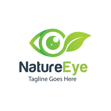 Nature eye logo icon vector design illustration