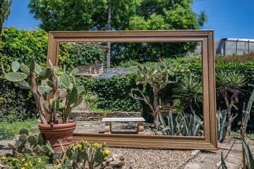 The Balchik Botanical Garden.One of the garden's main attractions is the collection of large-sized cactus species,the second of its kind in Europe after the one in Monaco