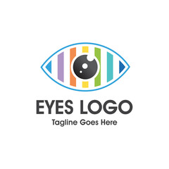 eye logo design icon vector illustration