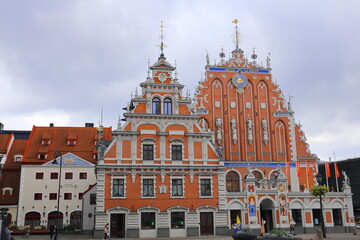 Fototapeta na wymiar Renovated historic building. Riga Latvia
