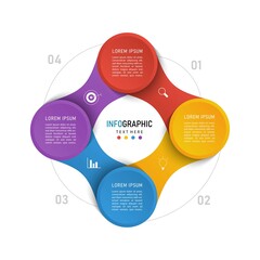 Vector Infographic label design template with icons and 4 options or steps. Can be used for process diagram, presentations, workflow layout, banner, flow chart, info graph.