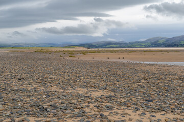 Haverigg, South Cumbria, Haverigg beach is found at the mouth of the Duddon Estuary and has views over the Lake District fells. 